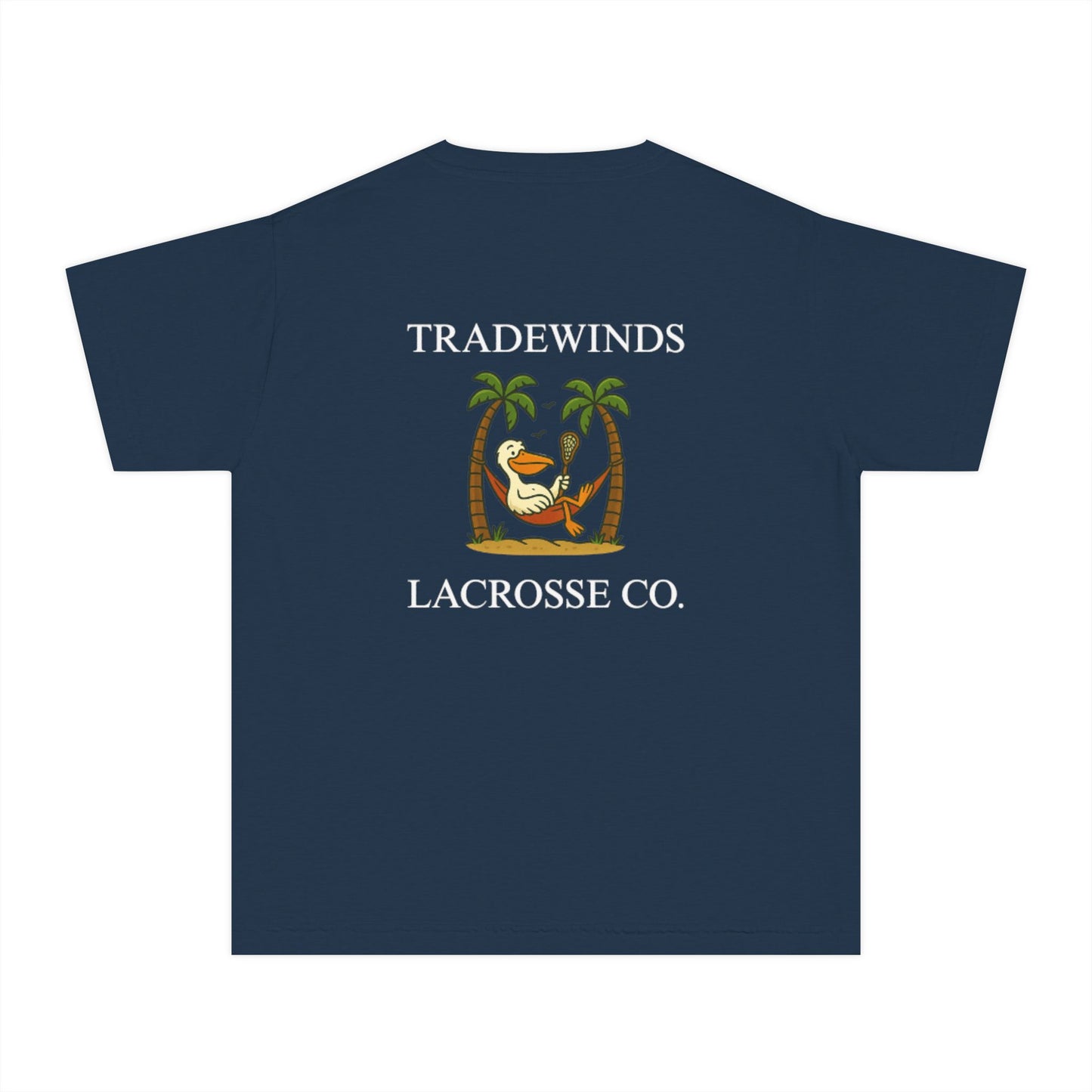 Casual Beach Vibe Logo Tee | TradeWinds Lacrosse Co. Youth Tee