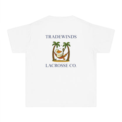 Casual Beach Vibe Logo Tee | TradeWinds Lacrosse Co. Youth Tee