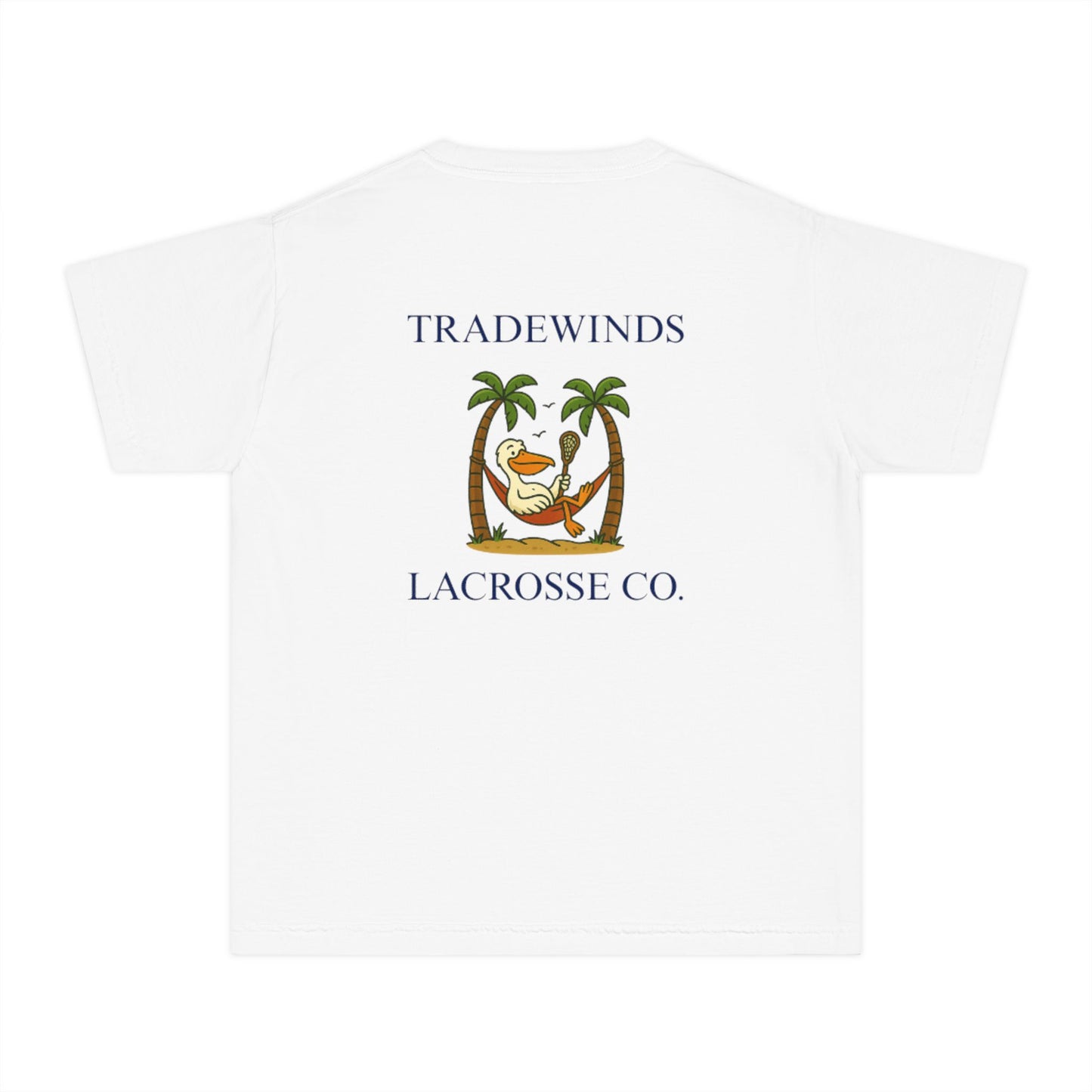 Casual Beach Vibe Logo Tee | TradeWinds Lacrosse Co. Youth Tee