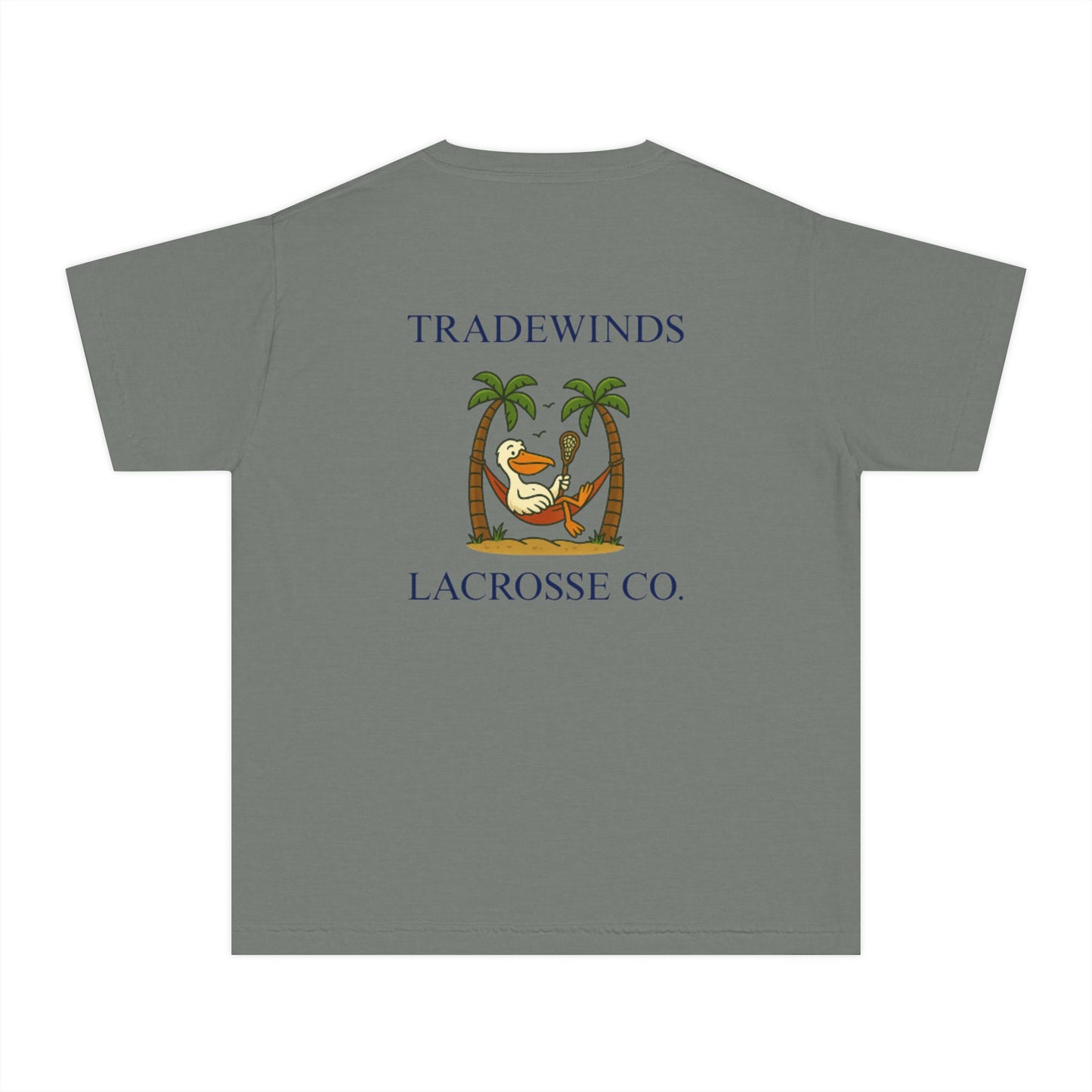 Casual Beach Vibe Logo Tee | TradeWinds Lacrosse Co. Youth Tee
