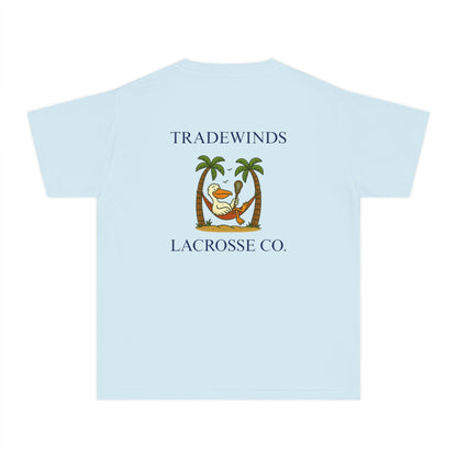 Casual Beach Vibe Logo Tee | TradeWinds Lacrosse Co. Youth Tee