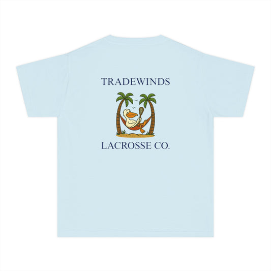 Casual Beach Vibe Logo Tee | TradeWinds Lacrosse Co. Youth Tee