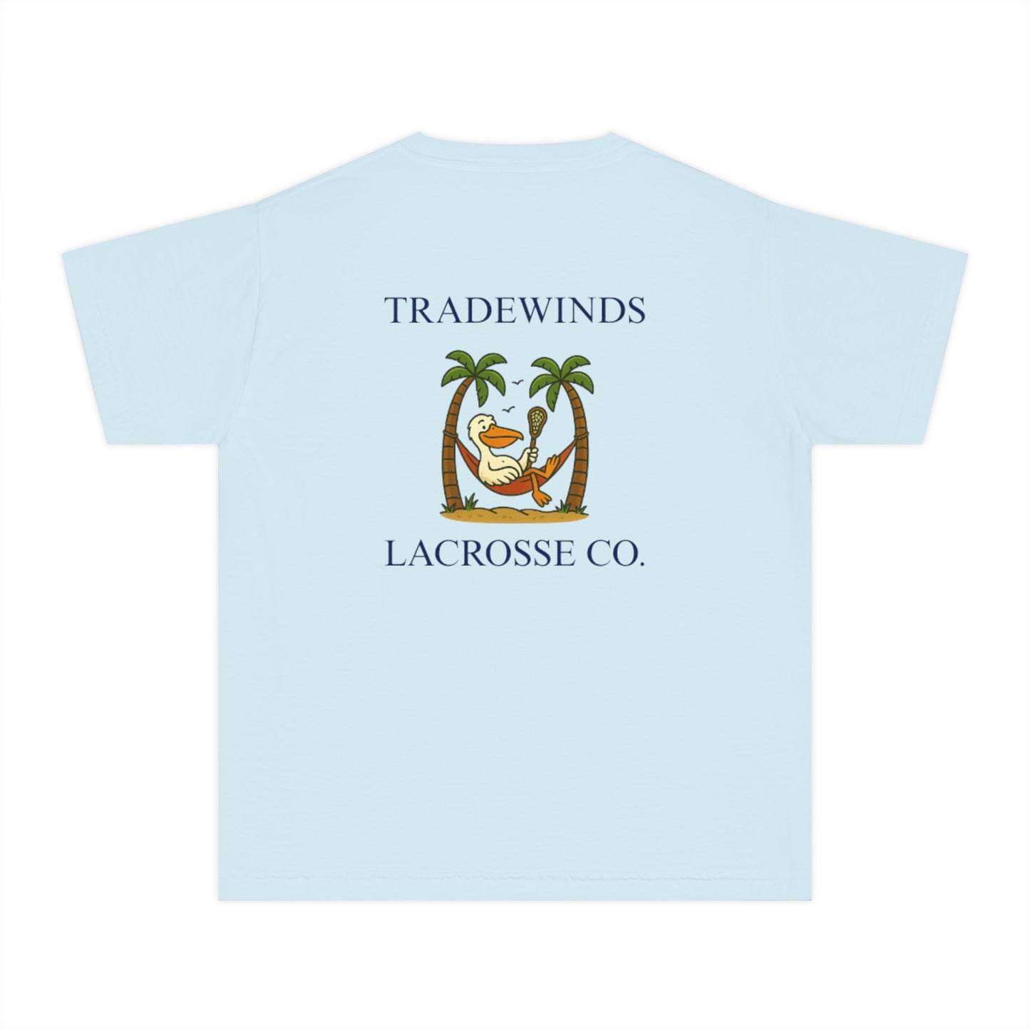 Casual Beach Vibe Logo Tee | TradeWinds Lacrosse Co. Youth Tee